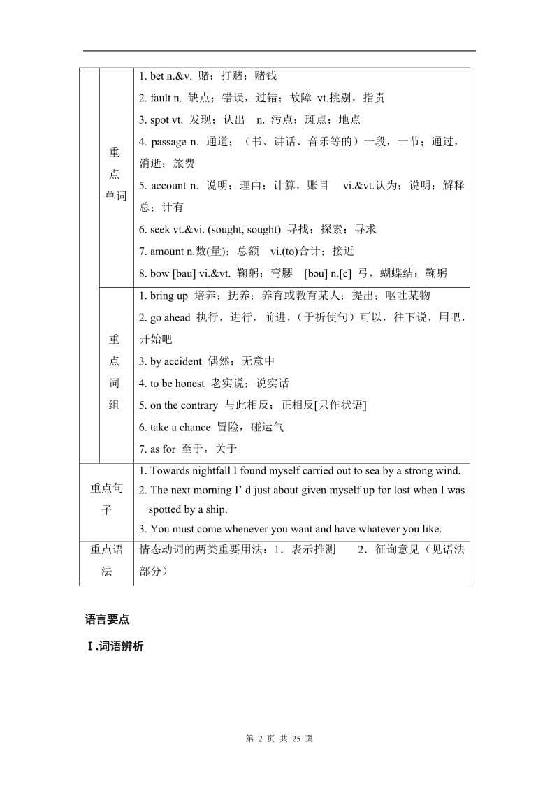 人教版高中英语必修三unit3知识点汇总及练习_第2页