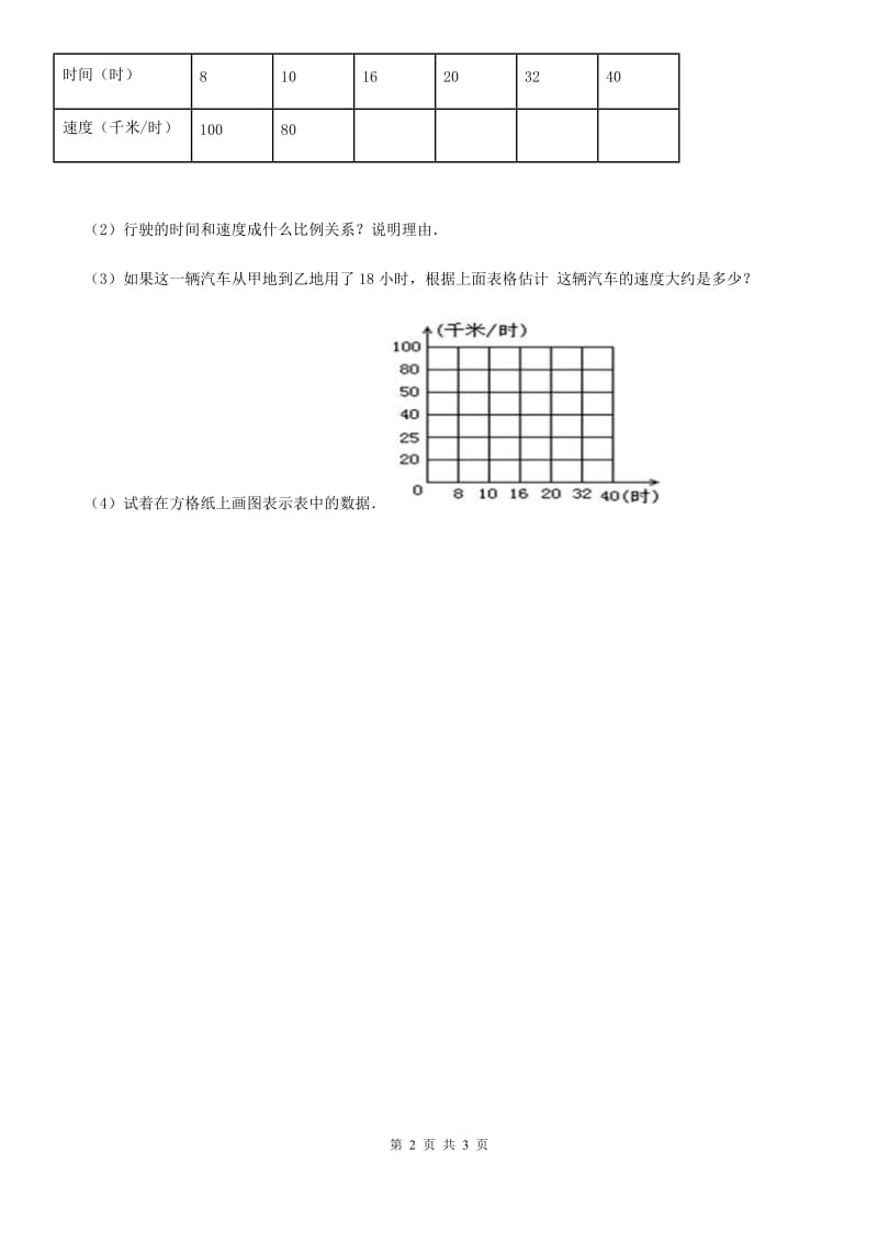 2019-2020学年苏教版数学六年级下册第六单元《正比例和反比例》单元测试卷A卷新版_第2页