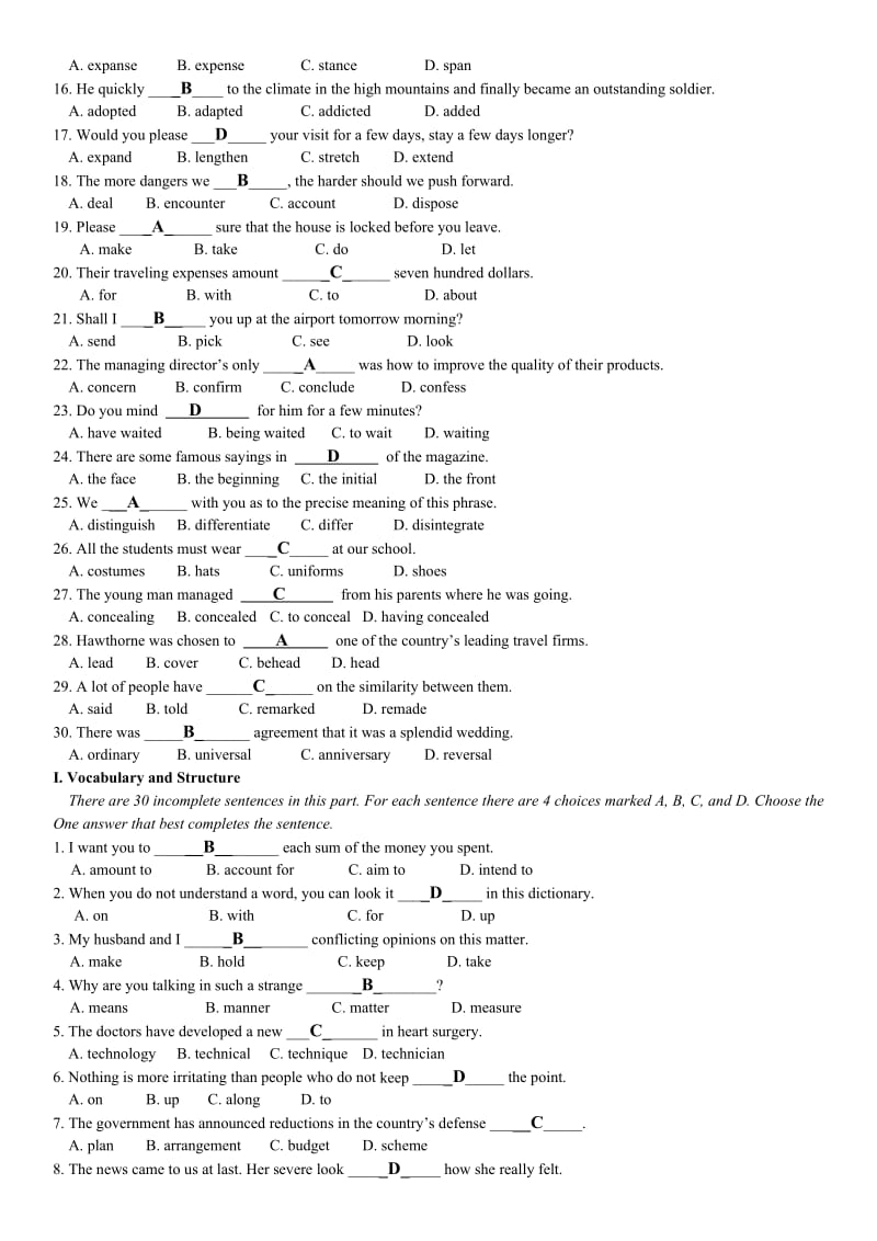 山东大学高起专英语3(三套全)_第3页