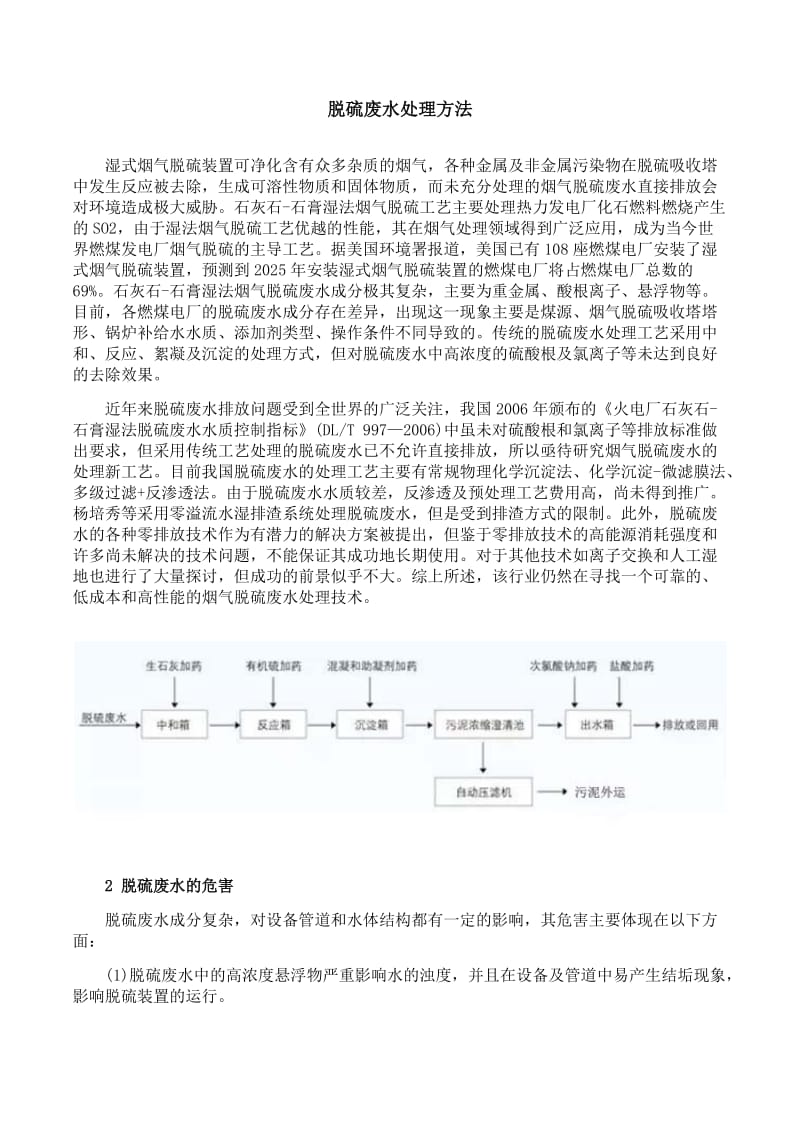 脱硫废水处理方法_第1页