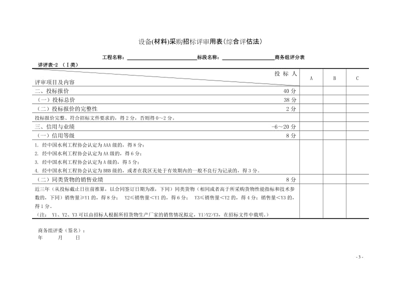 设备材料招标评标方法和标准-附表_第3页