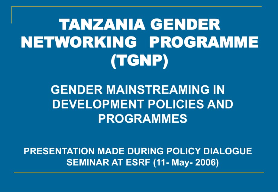 KeyGenderIssues-TanzaniaDevelopmentGateway關(guān)鍵的性別問(wèn)題-坦桑尼亞發(fā)展網(wǎng)關(guān)_第1頁(yè)