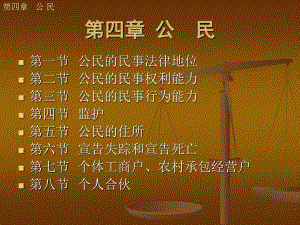 公民的民事法律地位