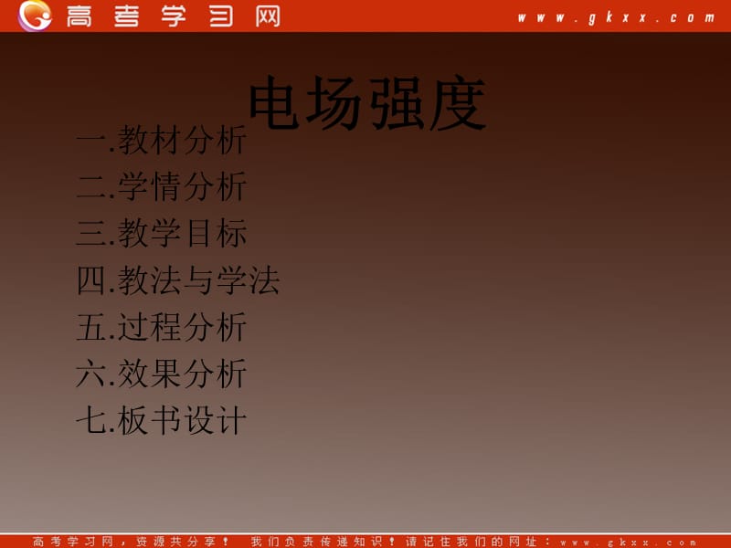 高二物理选修3-1《电场强度》说课课件（人教版）_第2页