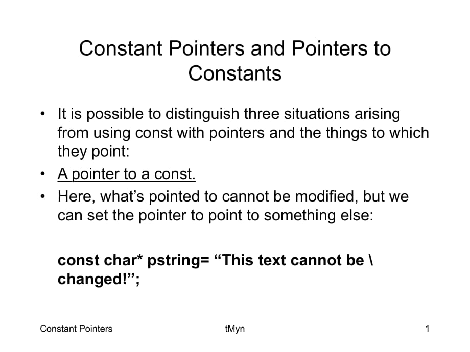 ConstantPointersandPointerstoConstants常量指針和指針常量_第1頁(yè)