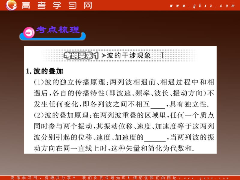 高考物理一轮复习易错剖析课件：选修3-4.11.3波的干涉和衍射 多普勒效应（沪科版）_第3页