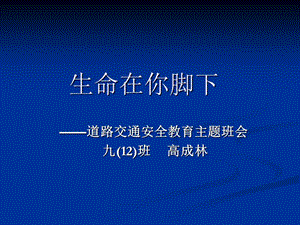 交通安全主題班會 班主任 班會課件 ppt