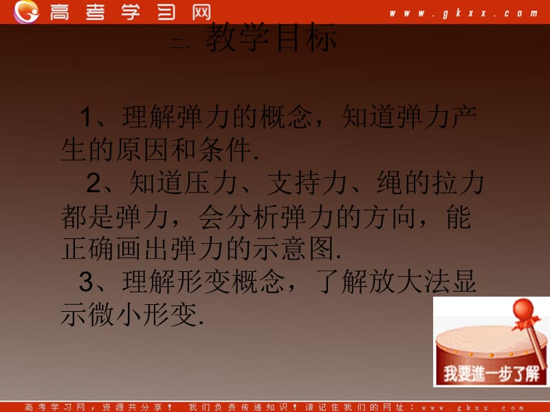 高中物理总复习课件 3.1 探究形变与弹力的关系 5（粤教必修1）_第3页