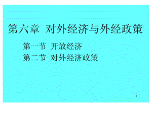 a第六章對外經(jīng)濟與外經(jīng)政策