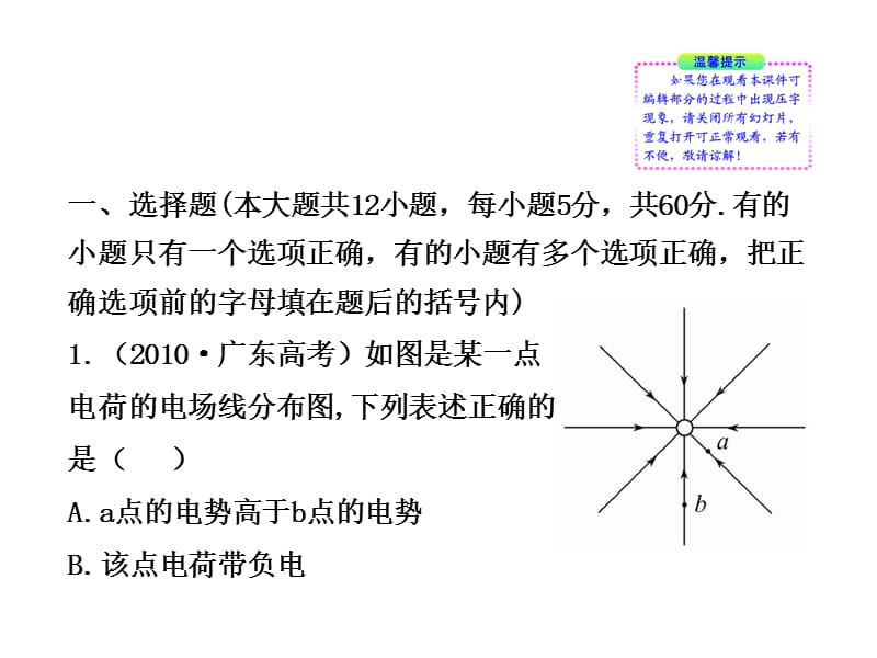 高中物理全程学习方略课件：单元质量评估(二)（鲁科选修3-1）_第3页