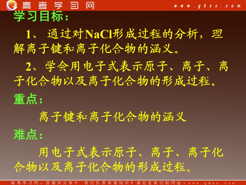 高中化学课件 第一章第三节化学键（1）_第3页