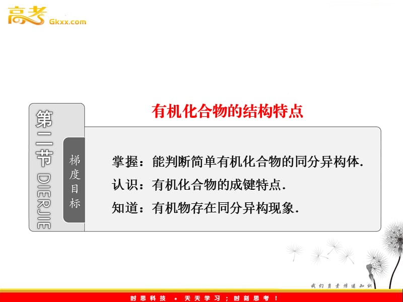 高二化学同步课件：1.2《有机化合物的结构特点》（人教版选修5）_第2页