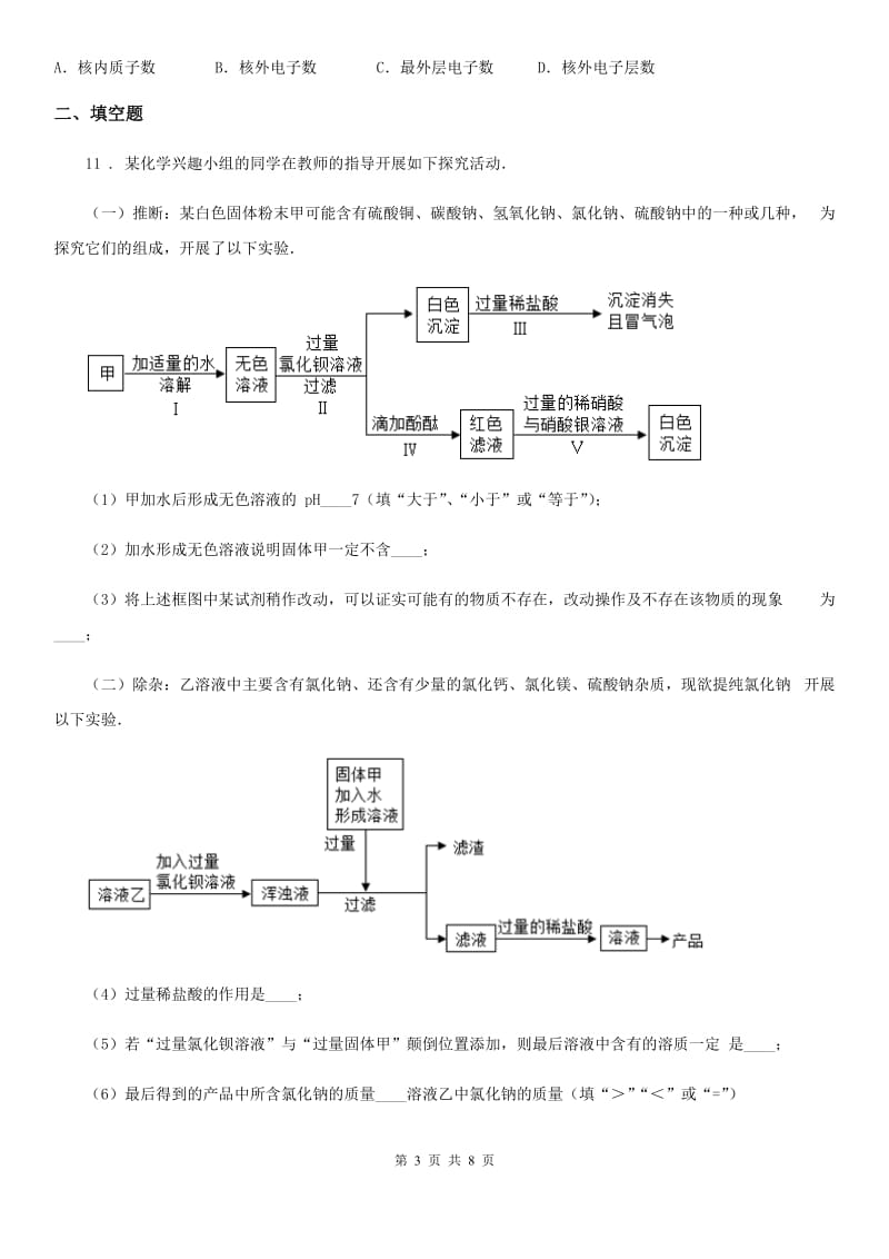 人教版2019版九年级下学期中考二模化学试题A卷（模拟）_第3页