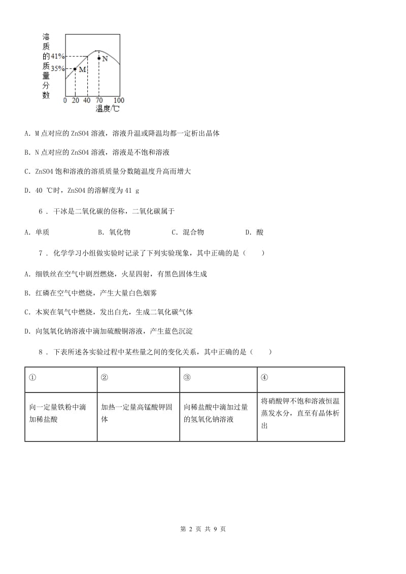 人教版2019版九年级下学期期中考试化学试题C卷_第2页