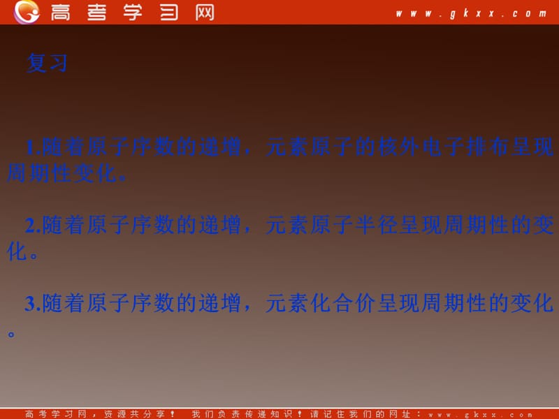 高一化学专题一第一单元《原子核外电子排布与元素周期律课时3元素周期律（二）》课件苏教版必修2_第3页