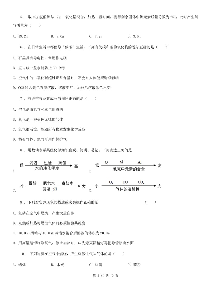 人教版2020年九年级下学期中考一模化学试题（II）卷新版_第2页