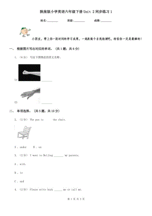 陜旅版小學(xué)英語(yǔ)六年級(jí)下冊(cè)Unit 2同步練習(xí)1