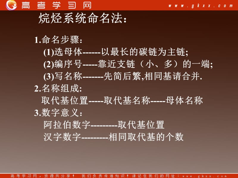 化学：《有机化合物的分类和命名》第二课时 课件（苏教版选修5）_第3页