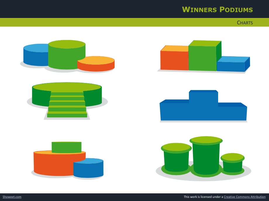 WinnersPodium设计PPT图表模板_第1页