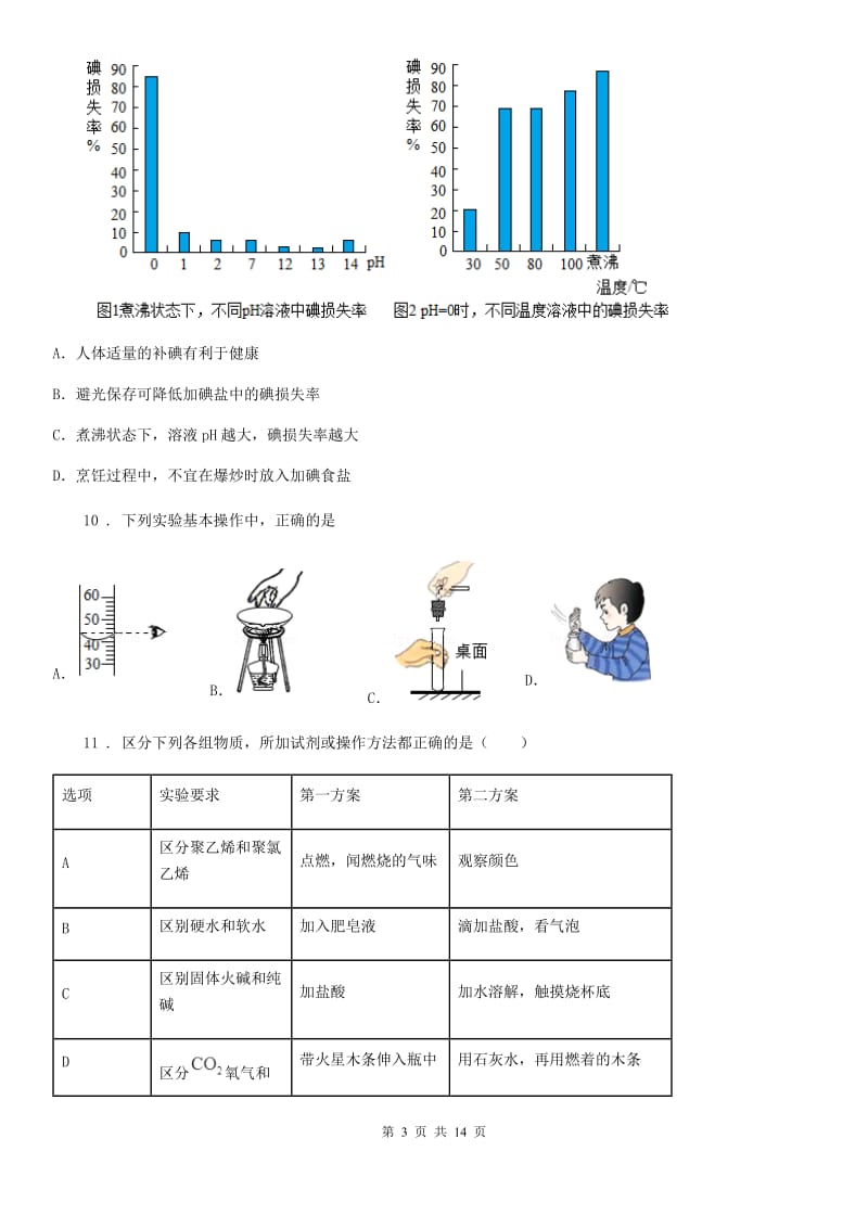 人教版2019年九年级下学期中考模拟化学试题D卷精编_第3页