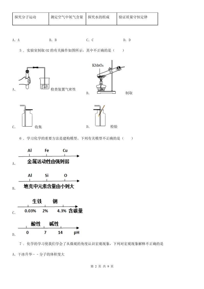 人教版九年级下学期中考模拟化学试题_第2页