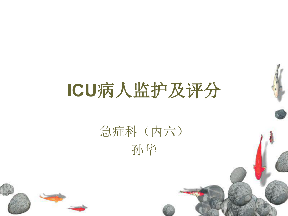 icu病人监测及评分系统ppt课件_第1页
