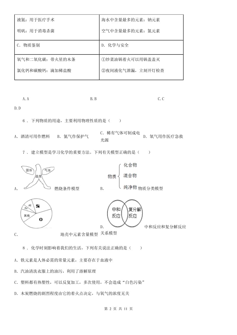 鲁教版九年级化学上册第六单元章末复习_回顾提升_第2页