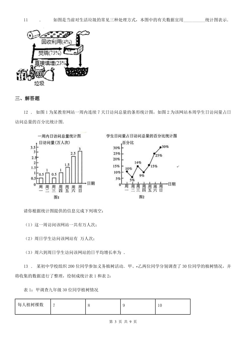 人教版七年级数学下第十章 数据的收集、整理与描述 10.1 统计调查_第3页