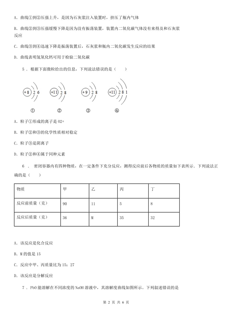 人教版2020年（春秋版）九年级下学期中考模拟化学试题A卷_第2页