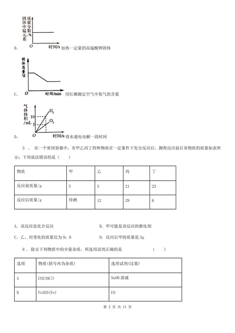 人教版2019版中考一模化学试题C卷(模拟)_第2页