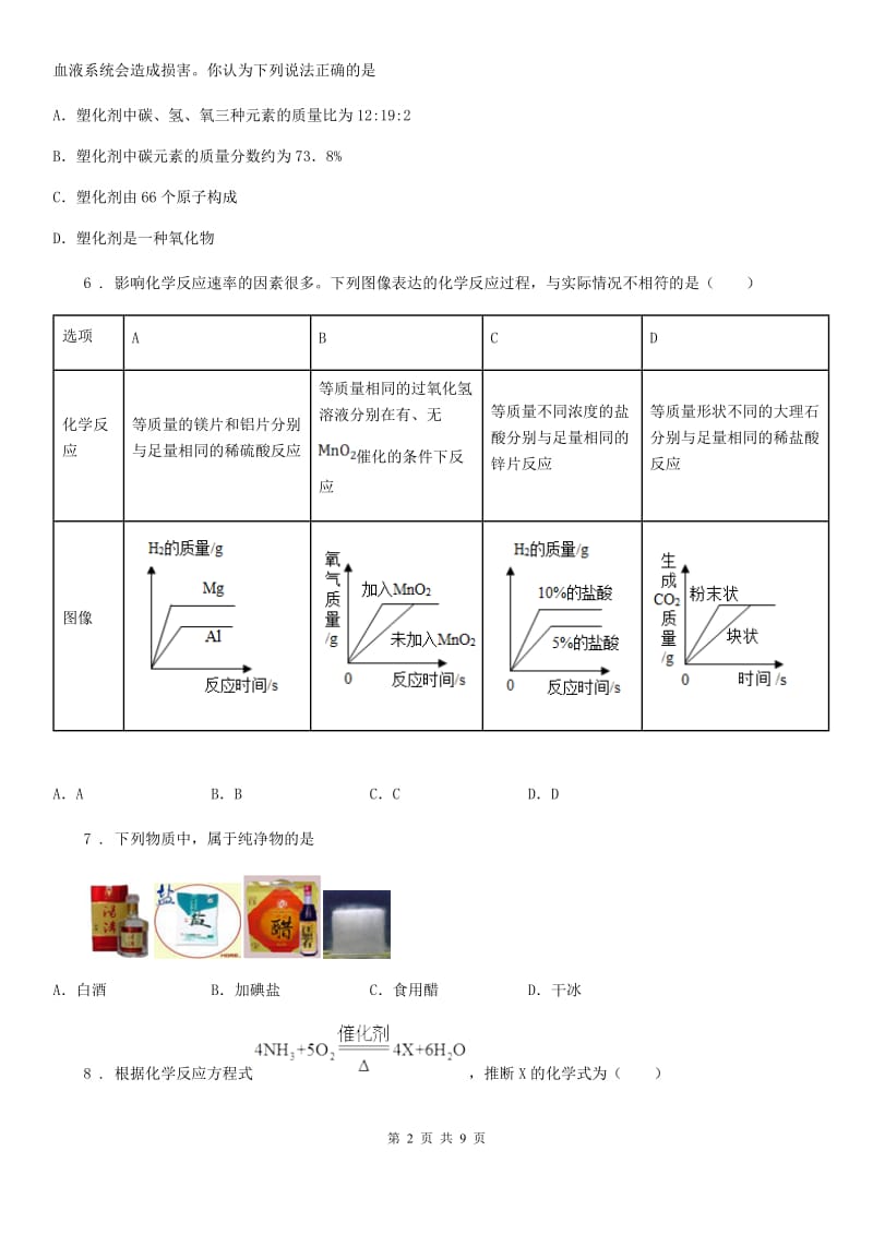 人教版2020版九年级下学期期中化学试题B卷_第2页