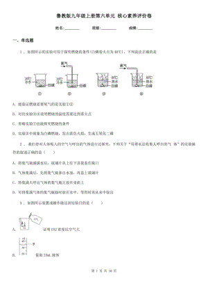 魯教版九年級(jí)化學(xué)上冊(cè)第六單元 核心素養(yǎng)評(píng)價(jià)卷