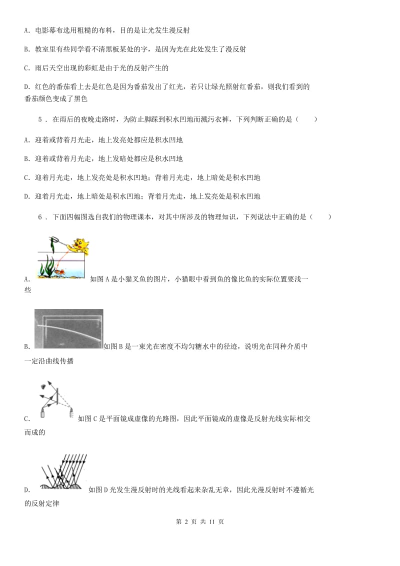 江苏科技版九年级11月月考物理试题_第2页