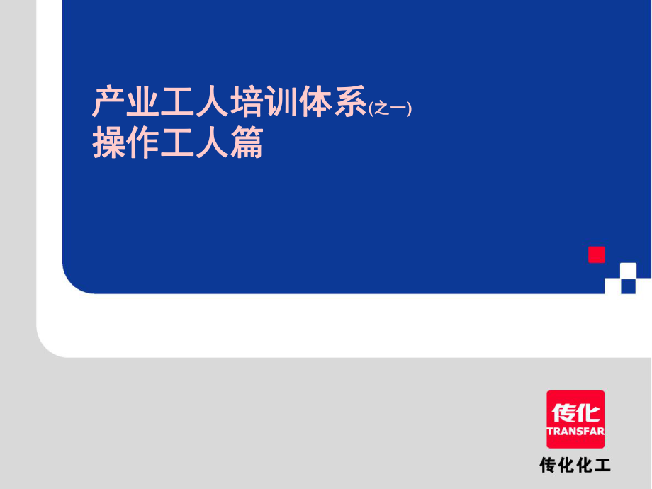 產業(yè)工人培訓體系操作工人篇概要_第1頁