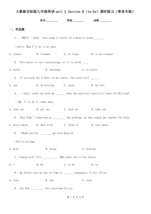 人教新目標版九年級英語unit 2 Section B（1a-2e）課時練習(xí)（青島專版）