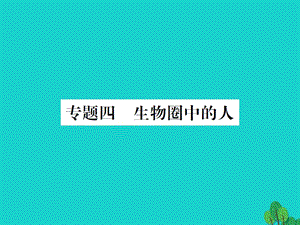 中考生物總復(fù)習(xí) 知能綜合突破 專題4 生物圈中的人課件 新人教版