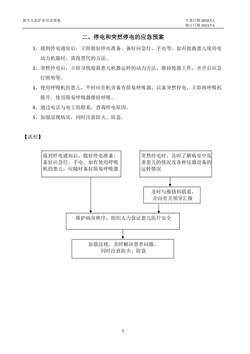 新生儿监护室应急预案_第3页