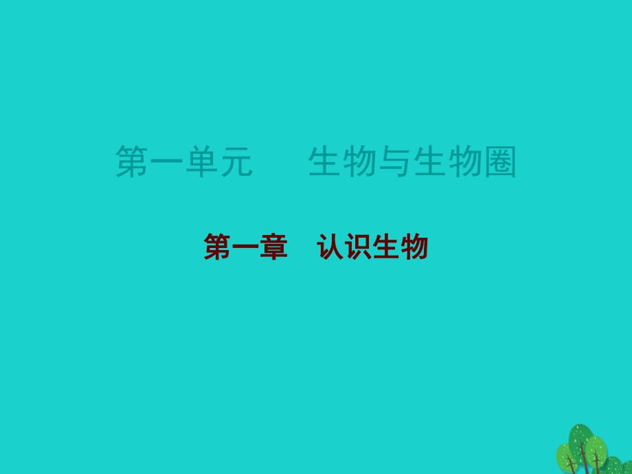 中考生物 第一單元 第一章 認識生物復習課件1_第1頁