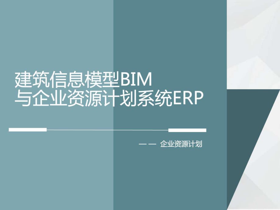 建筑信息模型BIM与企业资源计划系统ERP_第1页