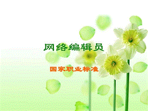 網(wǎng)絡(luò)編輯國(guó)家職業(yè)標(biāo)準(zhǔn)