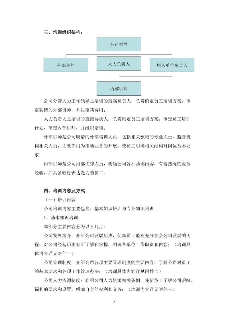 新员工入职培训计划(方案模板)_第2页