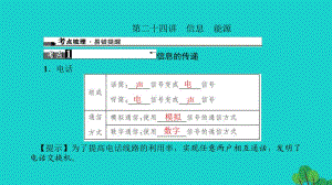 中考物理總復(fù)習(xí) 第二十四講 信息 能源課件11