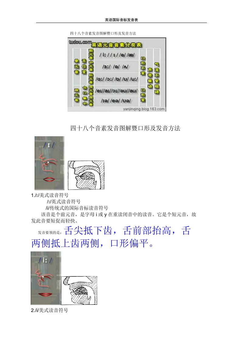 英语国际音标发音表_第2页