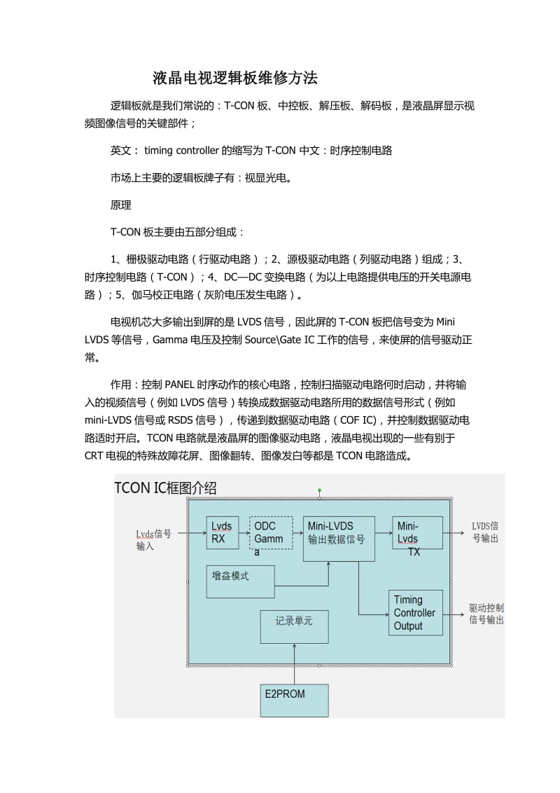 液晶电视逻辑板维修方法_第1页