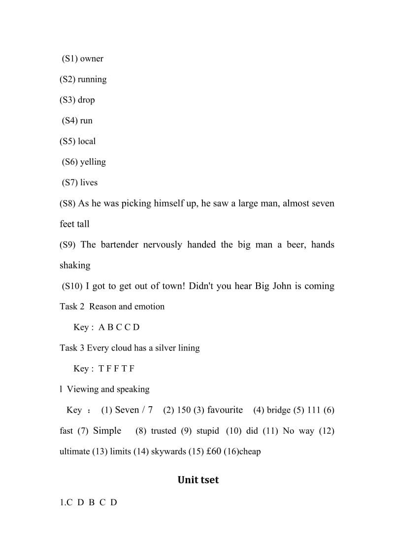 新视野大学英语视听说教程4第二版答案(含unit-test)_第2页