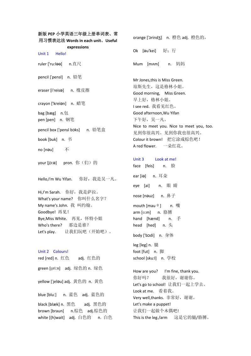 小学英语单词一览表_第1页