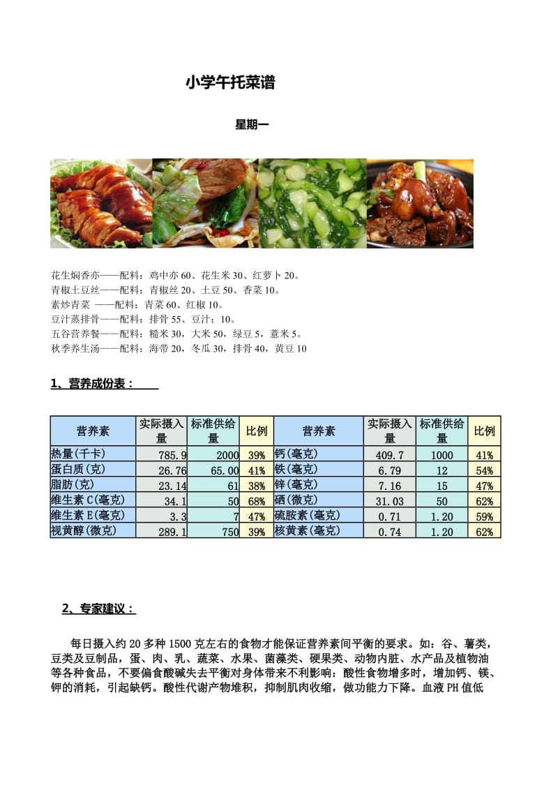 小学午托菜谱_第1页