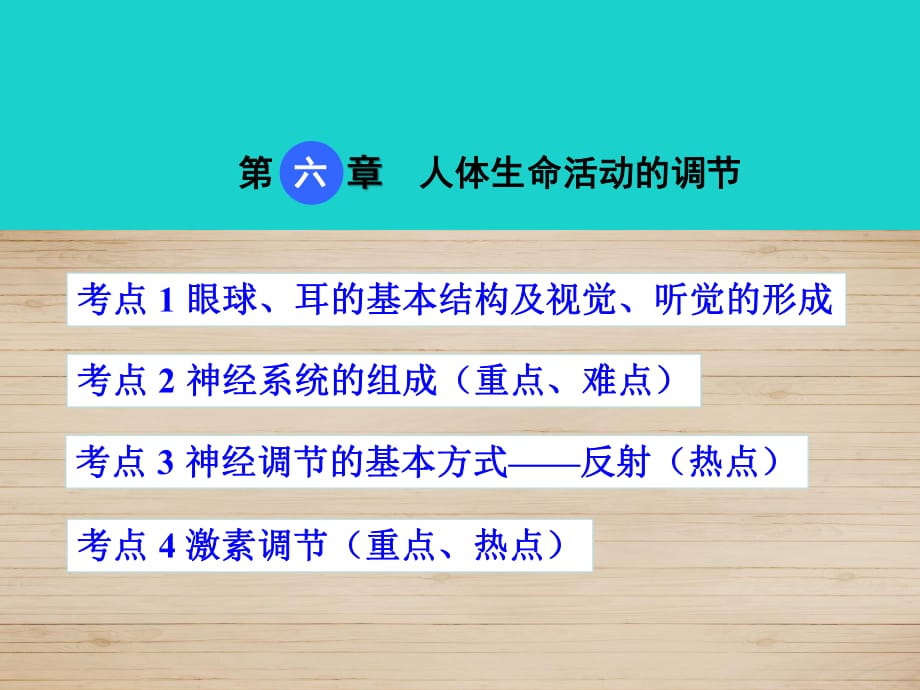 中考生物 考點(diǎn)梳理 第四單元 第六章 人體生命活動(dòng)的調(diào)節(jié)課件 新人教版_第1頁(yè)