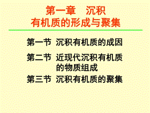 能源地質(zhì)學(xué)第一章沉積有機(jī)質(zhì)的物質(zhì)的形成與聚集