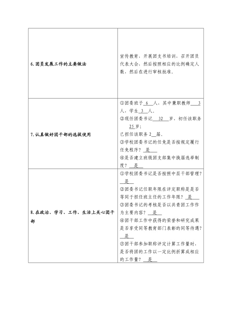 中学共青团工作自查情况统计表_第2页